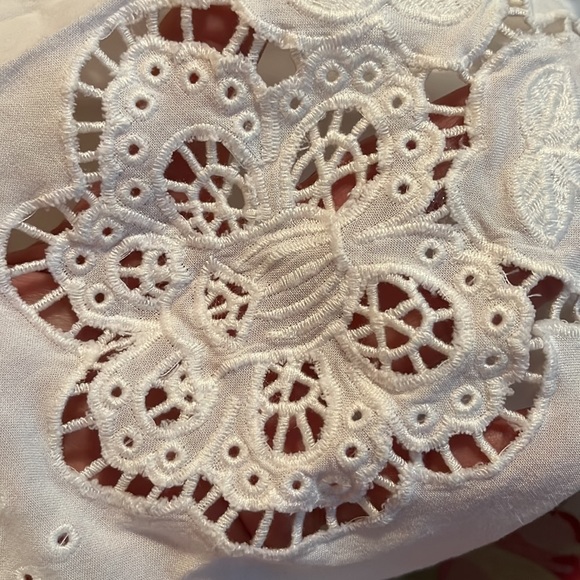 ANTHROPOLOGIE Lea & Viola Size 3X White Poet Blouse Tunic PussyBow Stretch $120 - Picture 11 of 16